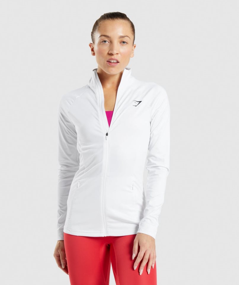 Women\'s Gymshark Training Jackets White | CA 0N635A